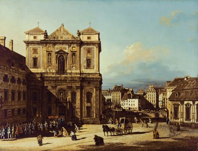 Die Freyung in Wien, Blick vom Nordwesten, ca. 1758 von Bernardo Bellotto